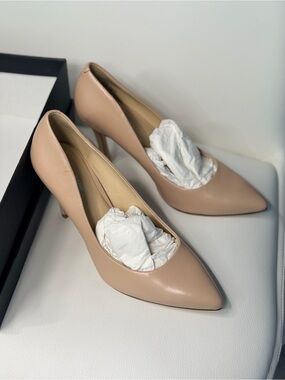 Saks Fifth Avenue Nude Pointed-Toe Stiletto Pumps